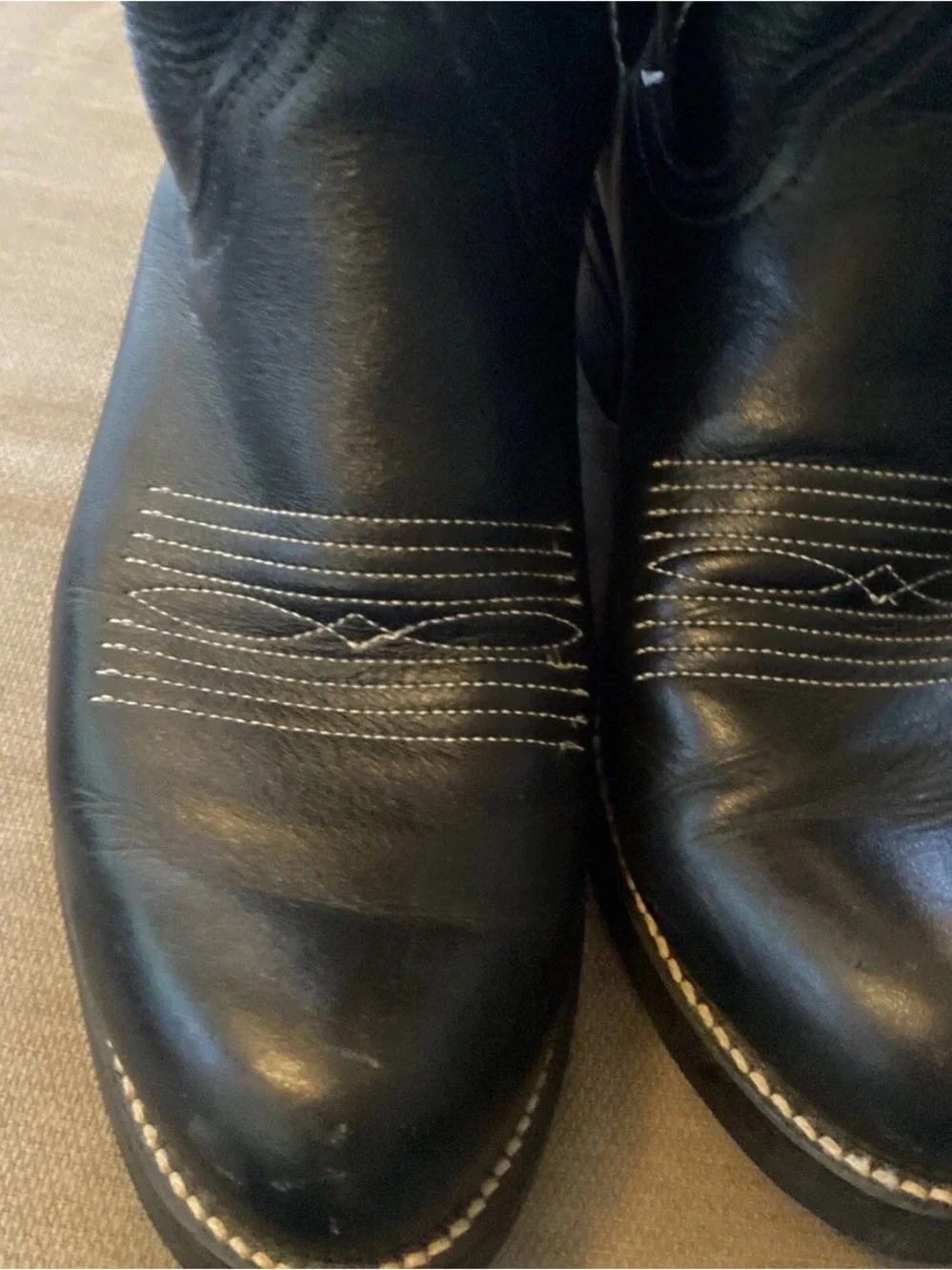 Mens Cowboy Leather Boots size 9.5 D